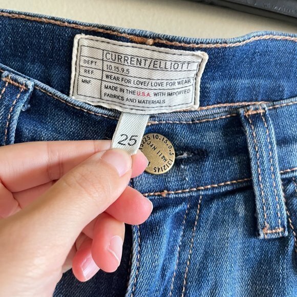 Current/Elliott Women's The Stiletto Skinny Jean in Niagara Destroy Wash Size 25 - Picture 4 of 8